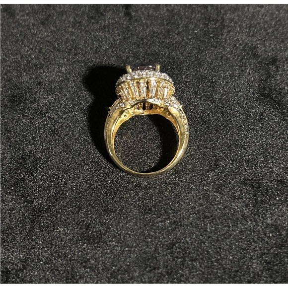 Elegant Silver and gold blue ring - Picture 6 of 6